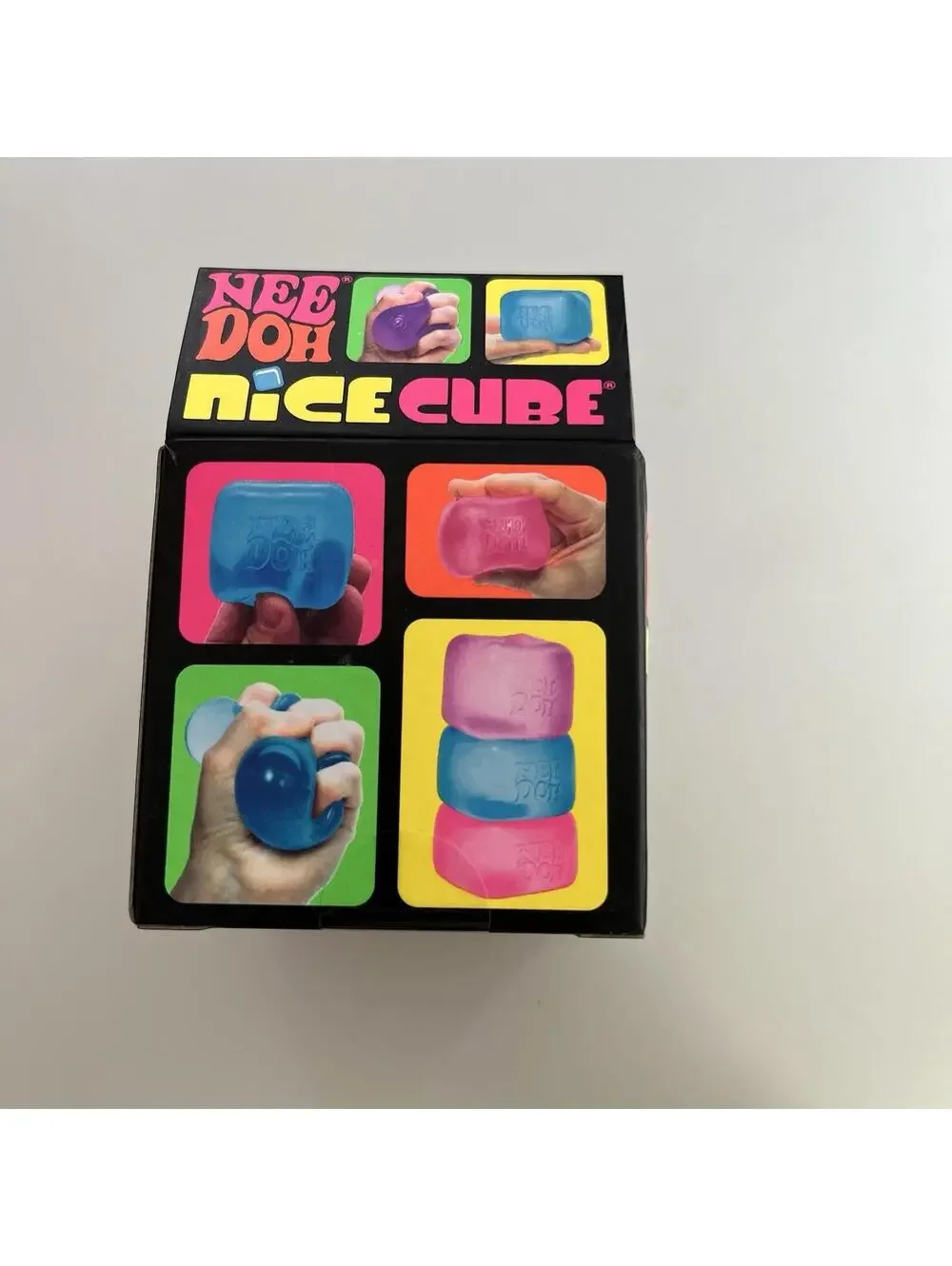 NeeDoh Nice Cube Blue Super Solid Squish Nee Doh Fidget Toy Viral Tiktok